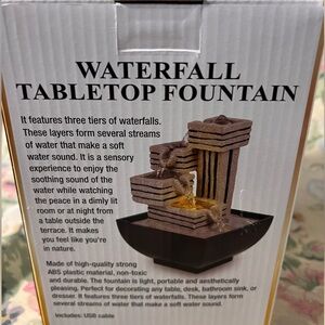 Waterfall Tabletop Fountain - Brown USB